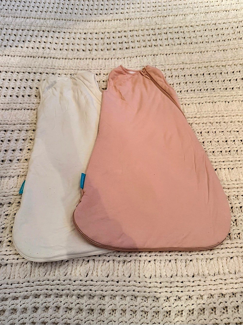 PurComfy SuperSoft Baby Sleep Sack Pink & White Baby 0-6 Months